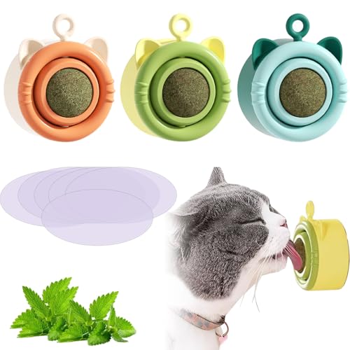 Katzenminze Balls, 3 Stück Katzenminze Balls Spielzeug für Katzen, Katzenminze Ball Wand, Drehbare Katzenminze Ball, Drehbare Catnip Balls Toys für Katze, Katzenspielzeug für Zahnreinigung Katzenminze Balls, 3 Stück Katzenminze Balls Spielzeug für Katzen, Katzenminze Ball Wand, Drehbare Katzenminze Ball, Drehbare Catnip Balls Toys für Katze, Katzenspielzeug für Zahnreinigung von KOIROI