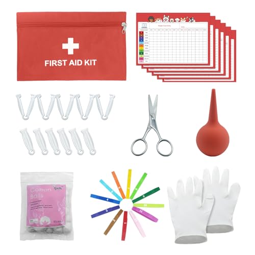 KOKODODO Welpen-Welpen-Wurf-Set für Welpen, Geburt, Neugeborene, Hunde, Katzen, Haustiere, mit 6 Aufzeichnungsdiagrammen, Welpenhalsbänder, Kolben-Sauger, Kordelklemmen, Nabelschere KOKODODO Welpen-Welpen-Wurf-Set für Welpen, Geburt, Neugeborene, Hunde, Katzen, Haustiere, mit 6 Aufzeichnungsdiagrammen, Welpenhalsbänder, Kolben-Sauger, Kordelklemmen, Nabelschere von KOKODODO