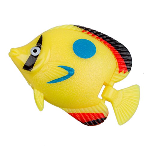 KOKSII 5 Stueck Mini Schwimm Plastik Fisch Aquarium Ornament - Gelb von KOKSII