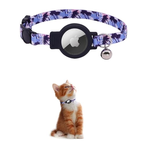 KOLACEN AirTag Cat Collar Reflektierendes AirTag Katzenhalsband, Airtag mit Airtag Hülle und Glocke, Einstellbares Airtag Katzenhalsband mit abbrechbarer Sicherheitsschnalle für Katzen Welpen (Lila) KOLACEN AirTag Cat Collar Reflektierendes AirTag Katzenhalsband, Airtag mit Airtag Hülle und Glocke, Einstellbares Airtag Katzenhalsband mit abbrechbarer Sicherheitsschnalle für Katzen Welpen (Lila) von KOLACEN