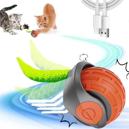 KOLGEIKJ Katzenspielzeug Elektrisch Beweglich, Interaktives Katzenspielzeug (Green) von KOLGEIKJ