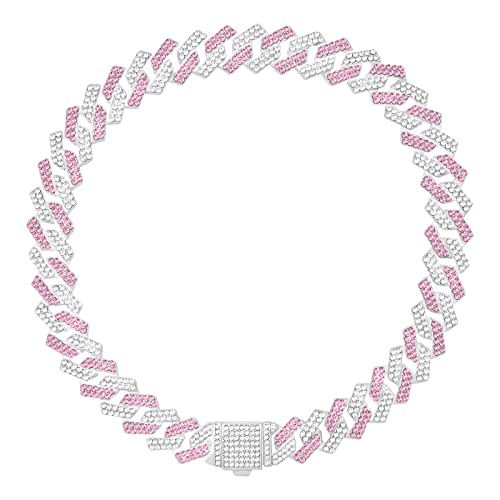 Hundehalsband, Glitzer, Diamant, kubanisches Halsband, Metallkette mit Design, sichere Schnalle, Haustier-Metallgliederkette, Schmuckzubehör für kleine, mittelgroße und große Hunde, Katzen Hundehalsband, Glitzer, Diamant, kubanisches Halsband, Metallkette mit Design, sichere Schnalle, Haustier-Metallgliederkette, Schmuckzubehör für kleine, mittelgroße und große Hunde, Katzen von KOLODOGO