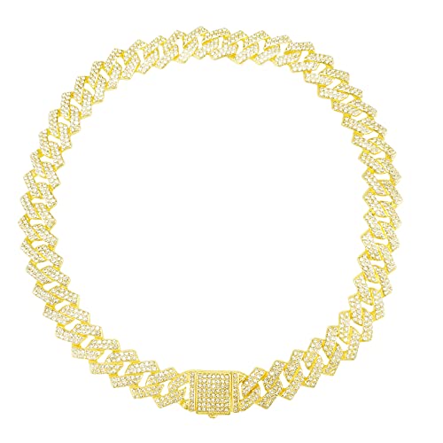 Hundehalsband, Glitzer, Diamant, kubanisches Halsband, Metallkette mit Design, sichere Schnalle, Haustier-Metallgliederkette, Schmuckzubehör für kleine, mittelgroße und große Hunde, Katzen Hundehalsband, Glitzer, Diamant, kubanisches Halsband, Metallkette mit Design, sichere Schnalle, Haustier-Metallgliederkette, Schmuckzubehör für kleine, mittelgroße und große Hunde, Katzen von KOLODOGO