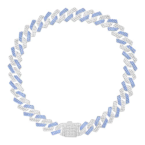 Hundehalsband, Glitzer, Diamant, kubanisches Halsband, Metallkette mit Design, sichere Schnalle, Haustier-Metallgliederkette, Schmuckzubehör für kleine, mittelgroße und große Hunde, Katzen Hundehalsband, Glitzer, Diamant, kubanisches Halsband, Metallkette mit Design, sichere Schnalle, Haustier-Metallgliederkette, Schmuckzubehör für kleine, mittelgroße und große Hunde, Katzen von KOLODOGO