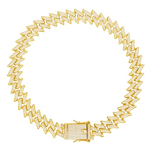 Hundekette mit Diamanten, kubanisches Halsband, Hundetraining mit Design, sichere Schnalle, Haustier-Kristall-Halskette, Zubehör für kleine, mittelgroße und große Hunde, Katzen von KOLODOGO