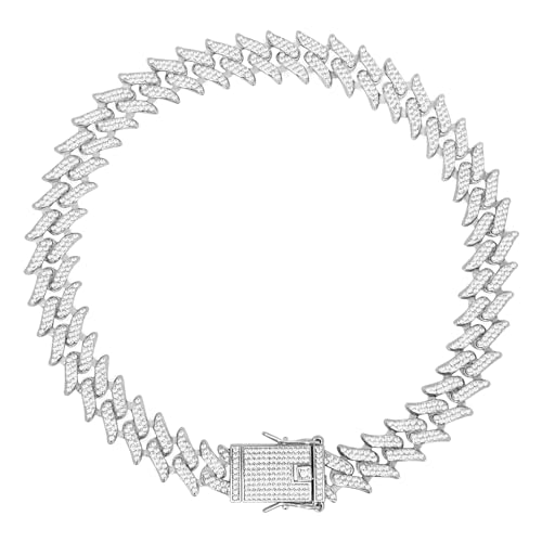 Hundekette mit Diamanten, kubanisches Halsband, Hundetraining mit Design, sichere Schnalle, Haustier-Kristall-Halskette, Zubehör für kleine, mittelgroße und große Hunde, Katzen von KOLODOGO