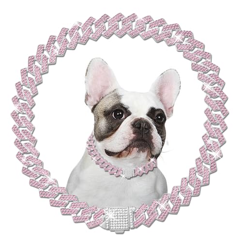 Metall-Diamant-Hundekette, Hundetrainingskette mit sicherer Schnalle, Haustierhalsbänder für große und mittelgroße Hunde Metall-Diamant-Hundekette, Hundetrainingskette mit sicherer Schnalle, Haustierhalsbänder für große und mittelgroße Hunde von KOLODOGO