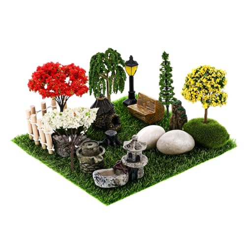 KOMBIUDA 1 Satz Miniaturgarten Künstliche Bäume Gras und Steine für Puppenhaus und Gartenlandschaften Miniaturfiguren für Drinnen und Draußen KOMBIUDA 1 Satz Miniaturgarten Künstliche Bäume Gras und Steine für Puppenhaus und Gartenlandschaften Miniaturfiguren für Drinnen und Draußen von KOMBIUDA