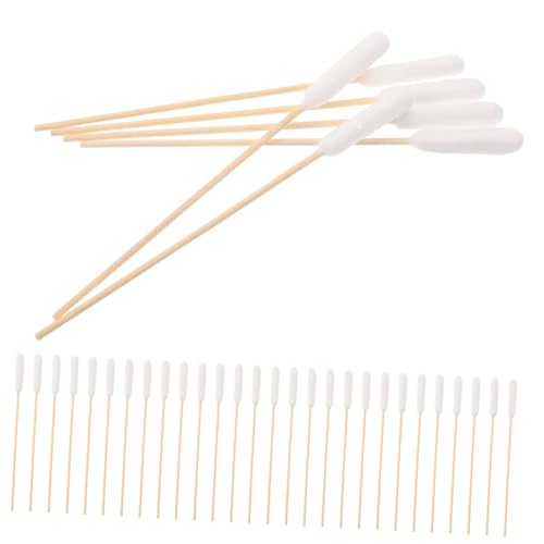 KOMBIUDA 100 Stück Pet Cotton Swabs mit Holzgriff Lange Weiche Baumwollstäbchen zur Sanften Reinigung von Hunde Katzenohren Sicheres Ohrpflege Pflegetool für Tägliche Hygiene von KOMBIUDA