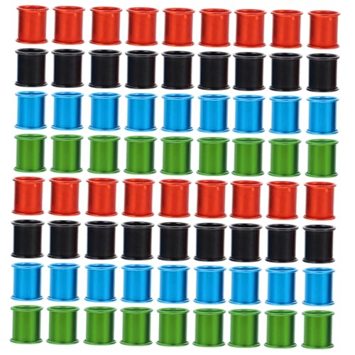 KOMBIUDA 100 Stück Taubenfußringe Aluminium Bunt Leichte Vogelkennzeichnung Ringe für Geflügel Brieftauben Einfache Anwendung Langlebig und Komfortabel Zufällige Farbe Zufällige Farbe von KOMBIUDA