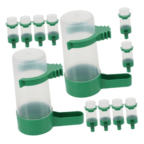 KOMBIUDA 12 Stück Teiliges Vogeltränke Auslaufsicherem Design Großer Wasserkapazität und Einfacher Reinigung Automatischer Wasserspender für Wellensittiche Papageien Tauben und Vogelkäfige von KOMBIUDA