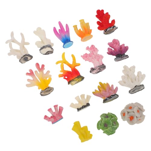 KOMBIUDA 16 Stück Teiliges Aquarium Korallen Deko aus Langlebigem Kunstharz Mini Künstliche Korallenskulpturen für Kleine Fischbecken Naturnahe Miniatur-meereslandschaft Umweltfreundliche KOMBIUDA 16 Stück Teiliges Aquarium Korallen Deko aus Langlebigem Kunstharz Mini Künstliche Korallenskulpturen für Kleine Fischbecken Naturnahe Miniatur-meereslandschaft Umweltfreundliche von KOMBIUDA