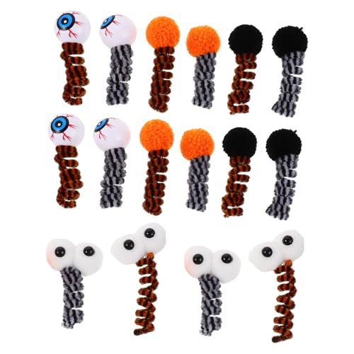 KOMBIUDA 16 Stück Teiliges Halloween Katzen-spielset Spiralfedern mit Plüsch-Augen Interaktives Katzenspielzeug für Kätzchen Fördert Jagdverhalten Robust und Langlebig für Aktives und KOMBIUDA 16 Stück Teiliges Halloween Katzen-spielset Spiralfedern mit Plüsch-Augen Interaktives Katzenspielzeug für Kätzchen Fördert Jagdverhalten Robust und Langlebig für Aktives und von KOMBIUDA