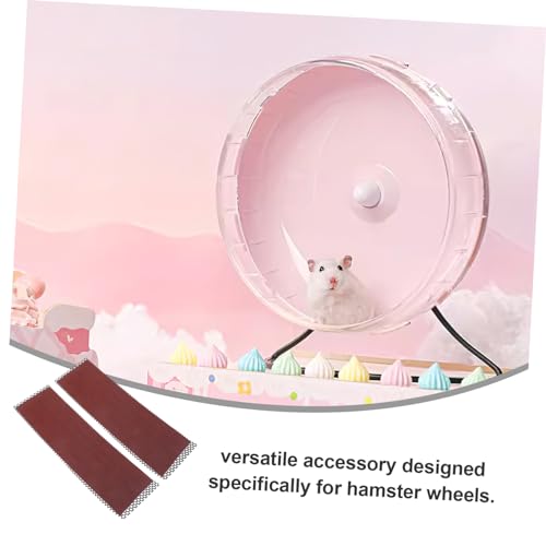 KOMBIUDA 2 Sätze Hamster Laufrad Zubehör Abriebstreifen für Nagelpflege Langlebige Geräuscharme Trimmermatte für Kleine Kleintiere Wie Hamster und Rennmäuse von KOMBIUDA