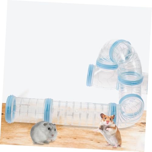 KOMBIUDA 2 Sätze Robustem Transparentes DIY Außenrohr für Hamsterkäfig Erweiterung Flexible Verbindung Geeignet für Hamster und Kleine Nager Praktische Käfigzubehör spielbahn von KOMBIUDA