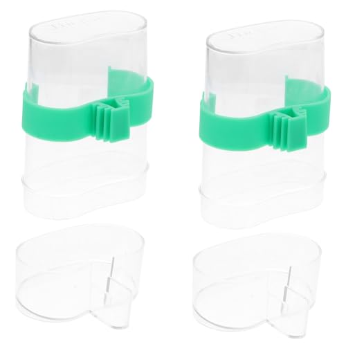 KOMBIUDA 2 Stück Automatischer Wasserspender für Vögel Transparente Vogeltränke Geeignet für Käfige Leckagefrei und Praktisch Für Wellensittiche und Haustiere von KOMBIUDA