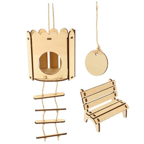 KOMBIUDA 2 Stück DIY Hamster Versteck aus Holz Teiliges mit Haus und Stuhl Unbehandeltes Kleintierhaus für Hamster und Meerschweinchen Sicheres Nagerzubehör für Käfig und Gehege KOMBIUDA 2 Stück DIY Hamster Versteck aus Holz Teiliges mit Haus und Stuhl Unbehandeltes Kleintierhaus für Hamster und Meerschweinchen Sicheres Nagerzubehör für Käfig und Gehege von KOMBIUDA