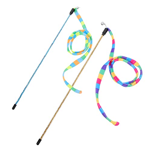 KOMBIUDA 2 Stück Interaktives Katzenspielzeug Bunte Teaser Stäbe mit Schnur für Katzen Spaß und Bewegung für Ihre Katze Geeignet für Innenräume Zufällige Farbe Zufällige Farbe KOMBIUDA 2 Stück Interaktives Katzenspielzeug Bunte Teaser Stäbe mit Schnur für Katzen Spaß und Bewegung für Ihre Katze Geeignet für Innenräume Zufällige Farbe Zufällige Farbe von KOMBIUDA