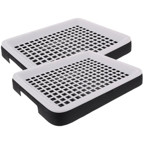KOMBIUDA 2 Stück Kleine Eckige Kleintier Toilette aus Robustem Material Rutschfestes Design Geeignet für Kaninchen Hamster Meerschweinchen und Andere Kleintiere Einfache Reinigung und von KOMBIUDA