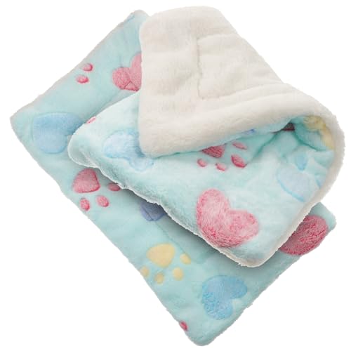 KOMBIUDA 2 Stück Kleintier Schlafmatte Warmer Schlafpad für Meerschweinchen Hamster und Chinchilla für Käfige und Unterwegs Gemütlich und Tragbar für Kalte Wintertage von KOMBIUDA