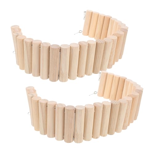 KOMBIUDA 2 Stück Leiterbrückenspielzeug Hamster holzspielzeug Tier interaktives meerschweinchen brücke Holzbrücke für Terrarium Leiter Brücke Beige von KOMBIUDA