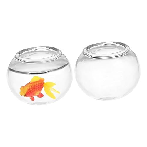 KOMBIUDA 2 Stück Miniatur Fischglas Runde Miniatur Fischschale aus Transparentes Puppenhaus Zubehör Langlebiges DIY Aquarium für Kreativität und Fantasie Lernspielzeug KOMBIUDA 2 Stück Miniatur Fischglas Runde Miniatur Fischschale aus Transparentes Puppenhaus Zubehör Langlebiges DIY Aquarium für Kreativität und Fantasie Lernspielzeug von KOMBIUDA