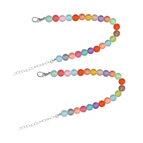 KOMBIUDA 2 Stück Perlen Hundehalsband Candy Farben Verstellbar Charm für Kleine Hunde und Alltag Party Fotosession von KOMBIUDA