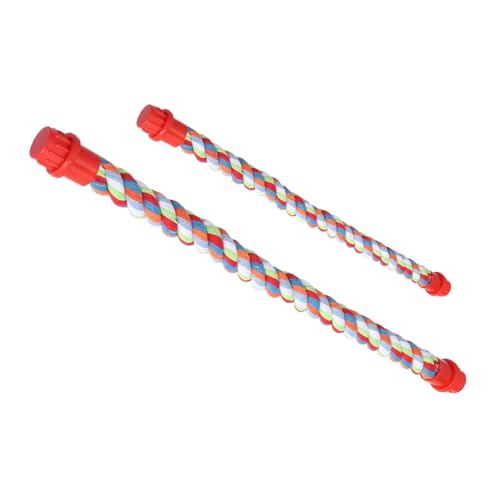 KOMBIUDA 2 Stück Pet Stand Bar beißendes Seilspielzeug Swing Climbing Barsch für Vögel Vogelstangen Käfig hängendes Vogelseil Papageiung Swing Papageien Kautgeschäfte Plastik von KOMBIUDA