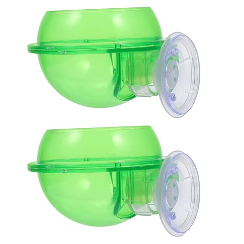 KOMBIUDA 2 Stück Praktischer Reptilien futternapf aus Langlebigem Material mit Anti Flucht Design Transparenter Wasserschale und Einfacher Reinigung für Echsen Bartagamen Geckos und von KOMBIUDA