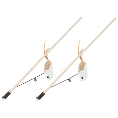 KOMBIUDA 2 Stück Teiliges Interaktives Katzenspielzeug mit Maus und Federkiel Langlebig und Selbstspielend Fördert Spielspaß und Bindung zwischen Katzen und Besitzern Geeignet für Kätzchen von KOMBIUDA