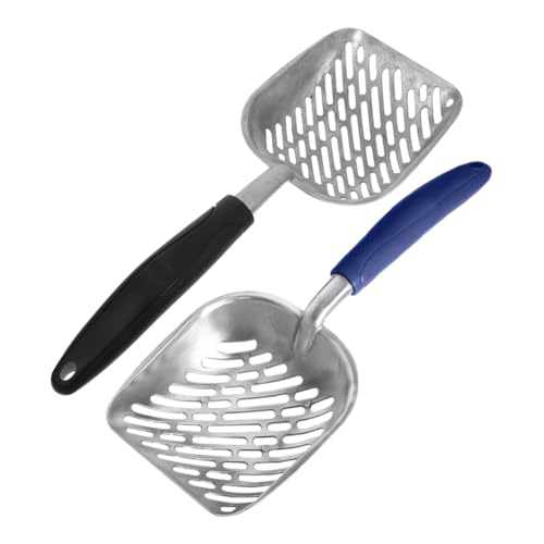 KOMBIUDA 2 Stück Teiliges Metall Katzenschaufel aus Aluminiumlegierung Löcher für Effizientes Flacher Kopf für Gründliche Reinigung Robust und Langlebig für Katzenstreu und Katzentoilette KOMBIUDA 2 Stück Teiliges Metall Katzenschaufel aus Aluminiumlegierung Löcher für Effizientes Flacher Kopf für Gründliche Reinigung Robust und Langlebig für Katzenstreu und Katzentoilette von KOMBIUDA