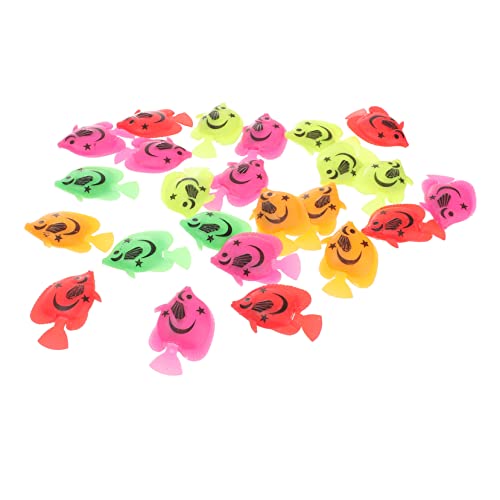 KOMBIUDA 24 Stück Künstliche Plastikfische Miniatur Tropische Fischfiguren für DIY Aquarium Dekoration Zufällige Muster und Farben Zufällige Farbe Zufällige Farbe von KOMBIUDA