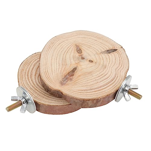 KOMBIUDA 2Stücke Vogelsitzstange aus Natürlichem Holz Langlebige Spielplattform für Vögel Eichhörnchen und Chinchillas für Käfige Zufällige Farbe von KOMBIUDA