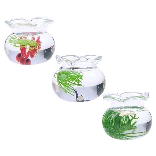 KOMBIUDA 3 Stück Mikro-Landschaftsmodell Mini-Aquarium-Fischglas Fischtankverzierung Dollhouse Fish Tank Mini-Hausaquarium Mini-Aquarium- winzige Fischbecken Miniatur-Aquarium KOMBIUDA 3 Stück Mikro-Landschaftsmodell Mini-Aquarium-Fischglas Fischtankverzierung Dollhouse Fish Tank Mini-Hausaquarium Mini-Aquarium- winzige Fischbecken Miniatur-Aquarium von KOMBIUDA
