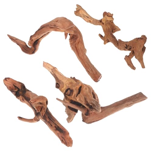 KOMBIUDA 4 Stück Aquarium Landschaftsdekor Aquarium Ornament Treibholzzweig Süßwasser Wasserflecken Hellbraun KOMBIUDA 4 Stück Aquarium Landschaftsdekor Aquarium Ornament Treibholzzweig Süßwasser Wasserflecken Hellbraun von KOMBIUDA