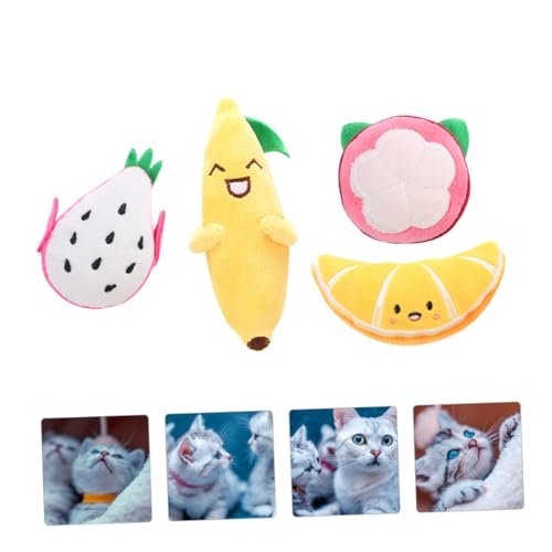 KOMBIUDA 4 Stück Katzenplüschpuppe Haustier drinnen klein knuddelig Katzenkuscheltier Katzen Kuscheltier Kuscheltiere für Katzen Obstform Kuscheltier cat Toy Katzenpuppen Colorful KOMBIUDA 4 Stück Katzenplüschpuppe Haustier drinnen klein knuddelig Katzenkuscheltier Katzen Kuscheltier Kuscheltiere für Katzen Obstform Kuscheltier cat Toy Katzenpuppen Colorful von KOMBIUDA