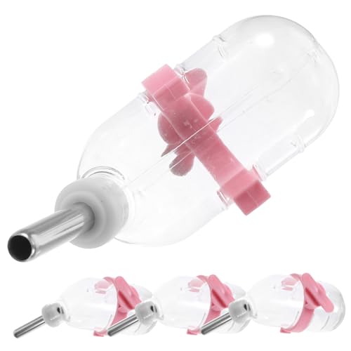 KOMBIUDA 4 Stück Teiliges Edelstahl Hamster Trinkflaschen Automatisch mit Vakuum kugelventil Transparente Haustier Wasserspender für Kleintiere Käfighalterung Rosa KOMBIUDA 4 Stück Teiliges Edelstahl Hamster Trinkflaschen Automatisch mit Vakuum kugelventil Transparente Haustier Wasserspender für Kleintiere Käfighalterung Rosa von KOMBIUDA