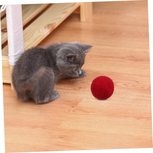 KOMBIUDA 4 Stück Teiliges Hundespielzeug aus Bissfestem Filz mit Glocke Interaktiver Beißball für Welpen und Kleine Hunde Kauresistenter Trainingsball für Gesunde Zähne und Drinnen Draußen von KOMBIUDA