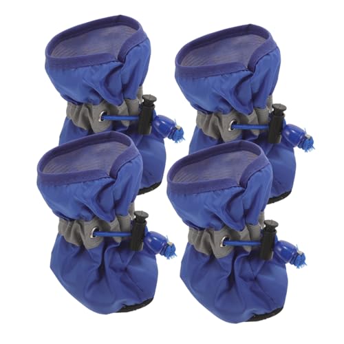 KOMBIUDA 4 Teiliges wasserdichte Hundeschuhe mit Rutschfester Sohle Allwettertaugliche Pfotenschutz Booties für Kleine bis Mittelgroße Hunde Einfache Handhabung Blau XXXL KOMBIUDA 4 Teiliges wasserdichte Hundeschuhe mit Rutschfester Sohle Allwettertaugliche Pfotenschutz Booties für Kleine bis Mittelgroße Hunde Einfache Handhabung Blau XXXL von KOMBIUDA