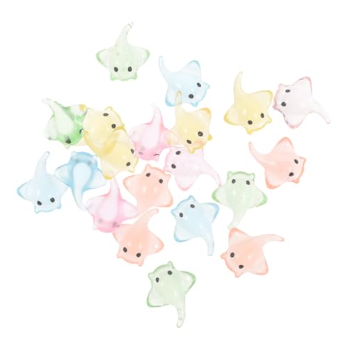 KOMBIUDA 40 Stück Teiliges Mini Resin Fisch- Bunte Miniatur Meeresfische Mikro Landschaft Deko Transparente Harzfiguren für Aquarium Fischbecken und Mini Garten Ornamente von KOMBIUDA