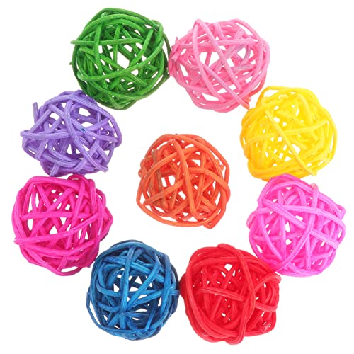 KOMBIUDA 50 Stück Vogel Kauspielzeug aus Rattan Bunte DIY Bälle für Papageien und Wellensittiche Sicher und für Kreative Dekoration und Spielspaß KOMBIUDA 50 Stück Vogel Kauspielzeug aus Rattan Bunte DIY Bälle für Papageien und Wellensittiche Sicher und für Kreative Dekoration und Spielspaß von KOMBIUDA
