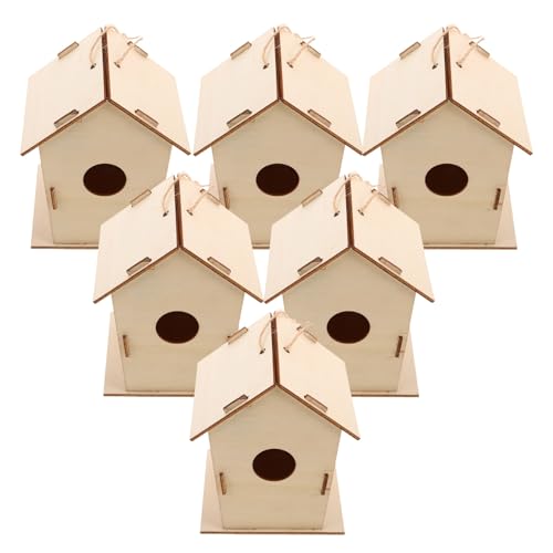 KOMBIUDA 6 Stück Teiliges DIY Vogelhaus aus Holz für Unbemalte Graffiti Vogelhäuser zum Basteln und Gestalten Kreatives und Bauvergnügen für Drinnen und Draußen KOMBIUDA 6 Stück Teiliges DIY Vogelhaus aus Holz für Unbemalte Graffiti Vogelhäuser zum Basteln und Gestalten Kreatives und Bauvergnügen für Drinnen und Draußen von KOMBIUDA
