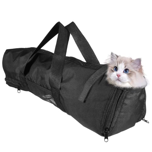 KOMBIUDA Atmungsaktive Katzenbadtasche aus Oxfordstoff mit Robustem Reißverschluss Sicherer Pflegetasche für Krallenschneiden und Baden Vielseitige Tragetasche für Katzenpflege und KOMBIUDA Atmungsaktive Katzenbadtasche aus Oxfordstoff mit Robustem Reißverschluss Sicherer Pflegetasche für Krallenschneiden und Baden Vielseitige Tragetasche für Katzenpflege und von KOMBIUDA