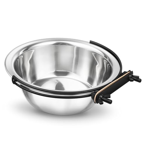 KOMBIUDA Edelstahl Hundeschale Hängend Rostfrei Wassernapf für Hunde Katzen Robust Spülmaschinenfest Sicher für Haustierfütterung im Käfig Kippsicheres Design KOMBIUDA Edelstahl Hundeschale Hängend Rostfrei Wassernapf für Hunde Katzen Robust Spülmaschinenfest Sicher für Haustierfütterung im Käfig Kippsicheres Design von KOMBIUDA