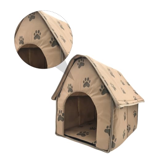 KOMBIUDA Faltbares Haustierzelt Kleines Haustierzelt mit Kissen Atmungsaktiv Bequemes Hundebett für Drinnen und Draußen Haustierbedarf Portable Klappbares Haustierhaus für Hunde und Katzen von KOMBIUDA