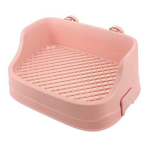 KOMBIUDA Große Quadratische Kunststoff Tier Toilette für Kaninchen und Kleintiere Auslaufsicher Leicht zu Reinigen mit Großem Fassungsvermögen für Training von Meerschweinchen Hamstern von KOMBIUDA