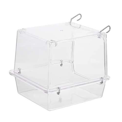 KOMBIUDA Hängende Vogelbadewanne aus Transparentem Auslaufsicherer Badebehälter für Papageien und Wellensittiche Langlebig und Leicht zur Vogelpflege im Käfig Geeignet KOMBIUDA Hängende Vogelbadewanne aus Transparentem Auslaufsicherer Badebehälter für Papageien und Wellensittiche Langlebig und Leicht zur Vogelpflege im Käfig Geeignet von KOMBIUDA