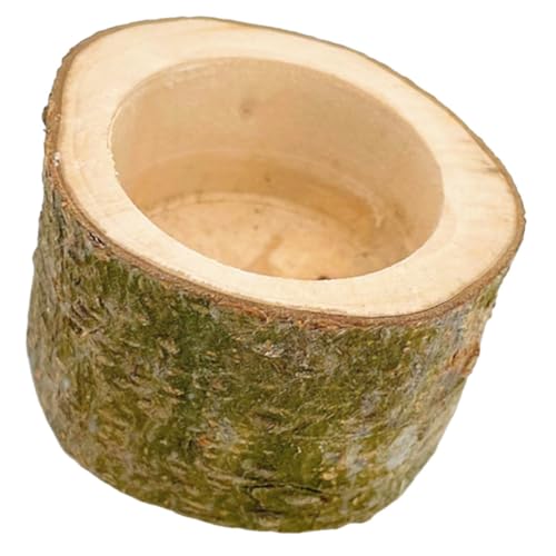 KOMBIUDA Hamster Futternapf aus Holz Kleiner Napf für Meerschweinchen und Kaninchen Kompakte Futterstation für Hamster Kaninchen und Eichhörnchen Leicht zu Reinigen Platzsparend Haustier von KOMBIUDA
