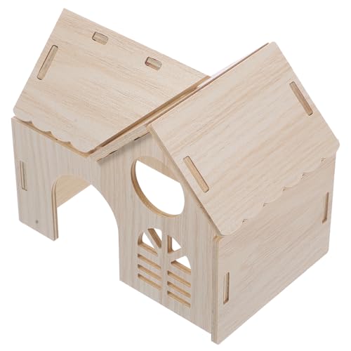 KOMBIUDA Hamster Holzhaus Kleintierversteck aus Holz für Zwerghamster Meerschweinchen Chinchilla mit Dunklem Schlafbereich und Robustem Material für Langlebigen Spielspaß im Käfig KOMBIUDA Hamster Holzhaus Kleintierversteck aus Holz für Zwerghamster Meerschweinchen Chinchilla mit Dunklem Schlafbereich und Robustem Material für Langlebigen Spielspaß im Käfig von KOMBIUDA
