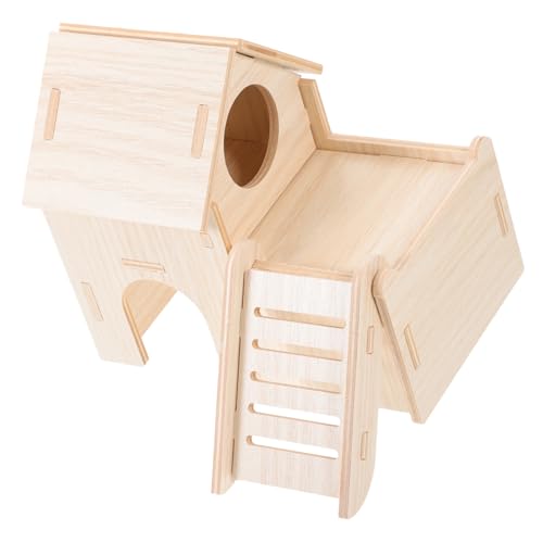 KOMBIUDA Hamster Holzhaus Versteck Stöckig aus Naturholz Geräumiges Nagerhaus Schlafen und Verstecken Geruchsfrei Langlebig Geeignet für Hamster Meerschweinchen und Kleine Haustiere KOMBIUDA Hamster Holzhaus Versteck Stöckig aus Naturholz Geräumiges Nagerhaus Schlafen und Verstecken Geruchsfrei Langlebig Geeignet für Hamster Meerschweinchen und Kleine Haustiere von KOMBIUDA